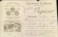 Savonnerie Saint Joseph, C. Vagneur, Avignon, 1899.