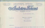 Cartonnages, imprimés Aubéry Frères, Valréas, 1955.