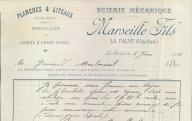 Scierie mécanique Marseille Fils, Lapalud, 1916.
