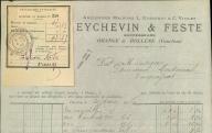 Fers, fontes, aciers, quincaillerie Eychevin et Feste, anciennes maisons L. Eysséric et C. Violet, Orange, 1916.