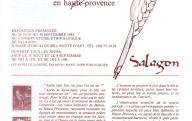Le blé, moissons, foulaisons et battages en Haute-Provence. Exposition présentée au Conservatoire ethnologique de Salagon à Mane (Forcalquier), 1983).	Mane, 1983.