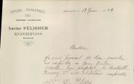 Epicerie-Comestibles-Denrées coloniales Xavier Pélissier. Richerenches, 1922.