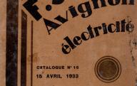 Catalogue des établissements Souvet (électricité) à Avignon. 1933.