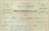 Atelier de ferblanterie Philip Bernard et Fils Jeune. Sarrians, 1914.