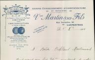 Grand établissement d'horticulture Vve Martin et ses fils. Carpentras, 1921.