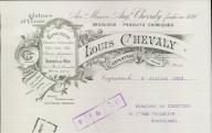Droguerie, produits chimiques, épicerie Louis Chevaly. Carpentras, 1922.