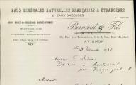 Eaux minérales naturelles françaises et étrangères Bernard Fils. Avignon, 1938.