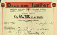 Droguerie Lusifer, Ch Gautier et ses enfants. Cadenet, 1938.