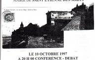 Le Rhône dans tous ses états. Conférence débat à Saint-Etienne-des-Sorts. 1997.