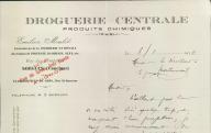 Droguerie centrale, produits chimiques Emilien Moulet. Sorgues, 1932.