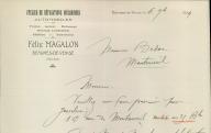 Atelier de réparations mécaniques Félix Magalon. Beaumes-de-Venise, 1939.