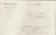 Coopérative d'alimentation du canton de Valréas. 1927.