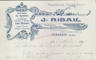 Pharmacie Payre-Ficot. Vaison-la-Romaine, 1925.