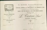 Entreprise générale de canalisation et de distribution d'eau H. Rossin. Orange, 1925.