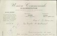 Union commerciale d'alimentation. Orange, 1921.