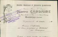 Denrées coloniales et conserves alimentaires, ancienne maison Vve Vaysse, Joseph Cardaire successeur. Carpentras, 1920.
