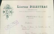 Léopold Delestrac, pharmacien. Pertuis, 1919.