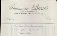 Pharmacie Bérard. Orange, 1919.