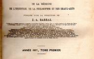 Presse scientifique et industrielle des deux mondes, revue universelle des sciences pures et appliquées de la médecine, de l'industrie, de la philosophie et des beaux-arts.	Bureaux de la presse scientifique et industrielle, Paris, 1867.