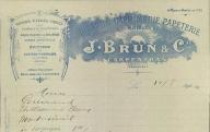 Librairie-imprimerie-papeterie J. Brun et Cie.