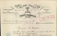 Maison Béraud, Ficot, pharmacien. Vaison-la-Romaine, 1916.