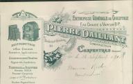 Entreprise générale de chauffage Pierre Daillant. Carpentras, 1915.