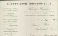 Electricité industrielle Honoré Brincher. Avignon, 1914.