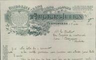 Fourrages, grains, raisins de vendanges Augier Julien. Carpentras, 1914.