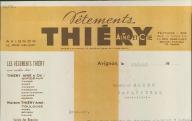 Vêtements Thiéry Aîné et Cie. Avignon, 1943.