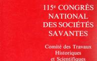 Résumés des communications du 115ème congrès national des sociétés savantes tenu à Avignon du 9 au 15 avril 1990..