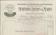 Entreprise de chauffage et de fumisterie Mérindol Frères et Marin.	Avignon,	1916