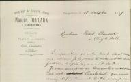 Entreprise de travaux publics marius Deflaux. Carpentras, 1894.