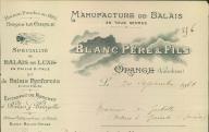 Manufacture de balais en tous genres Blanc père et fils. Orange, 1921.