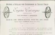 Matériel et outillage pour entrepreneurs de travaux publics Eugène Caizergue. Avignon, sans date.