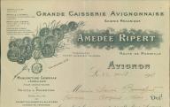 Grande caisserie avignonnaise Amédée Ripert. Avignon, 1915.