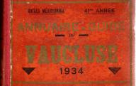 Annuaire-guide du Vaucluse.	Nîmes, Chastagnier et Alméras, 1934