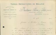 Terres réfractaires de Bollène Duclaux Père et Fils. Bollène, 1922.