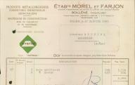 Etablissements Morel et Farjon, produits métallurgiques. Bollène, 1955.