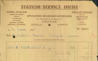 Station-Service Diesel. Orange, 1953.