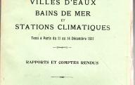 IIIème congrès des villes d'eaux, bains de mer et stations climatiques tenu à Paris du 11 au 14 décembre 1911.	La gazette des eaux, Paris.