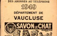 Annuaire officiel des abonnés au téléphone du Vaucluse en 1949.