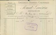 Epicerie, Denrées coloniales Ruat-Guérin. Avignon, 1904.