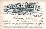 L. Gautier Fils, fabrique de liqueurs et sirops. Carpentras, 1907.