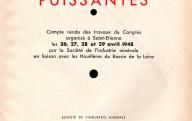 SOCIETE DE L'INDUSTRIE MINERALE	Compte rendu des travaux du congrés organisé à Saint-Etienne les 26-29 avril 1948 : l'exploitation des couches puissantes.	Juillet 1948,	Don Olivier Bricaud