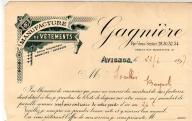 Manufacture de vêtements Gagnière. Avignon, 1897.
