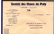 Société des chaux du Paty. Caromb, 1933.