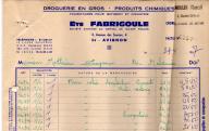 Droguerie en gras, produits chimiques, établissement Fabrigoule. Avignon, 1967