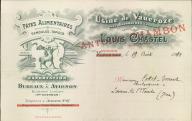 Pâtes alimentaires, usine de Vaucroze près Bédarrides, Louis Chastel, Antoine Chambon, successeur. Avignon, 1910.