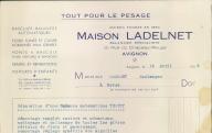 Maison Ladelnet, tout pour le pesage. Avignon, 1958.