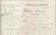 Rabotage et parquets Huot Charles. Vaucluse, 1919.